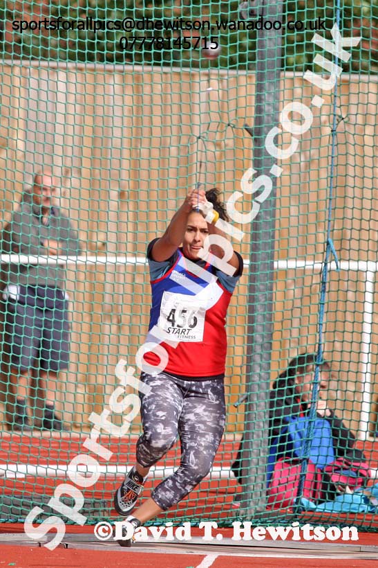Womens under-17s hammer, Northern Under-13s, U-15s and 17s Championships. Photo: David T. Hewitson/Sports for All Pics
